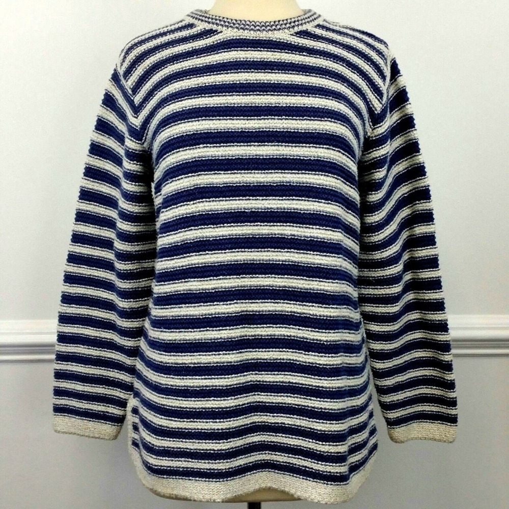 Orvis Tunic Striped Cotton Sweater